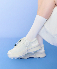 Hazy platform sneakers_White