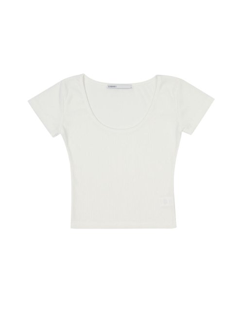 BOHEMSEO☆HALF RIBBED T 8TH REORDER ] HALF RIBBED T, IVORY - bohemseo