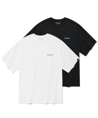 커버낫(COVERNAT) [2PACK] 쿨 코튼 티셔츠 블랙+화이트