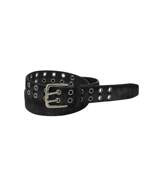 Black eyelet outlet belt