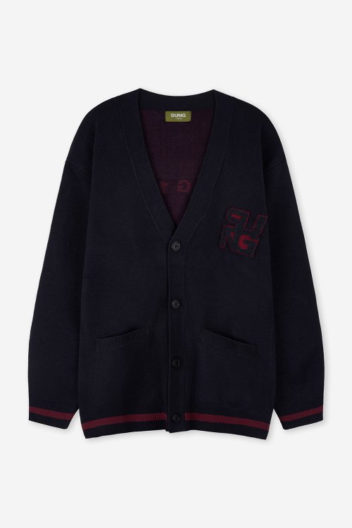 MUSINSA | SUNG1975 Essential Classic Cardigan [Navy] / 2 SIZE