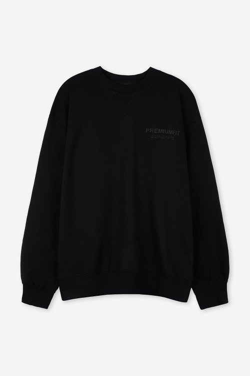 MUSINSA | SUNG1975 Basic premium fit sweatshirt [black] / 3 SIZE