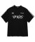 밴웍스 소매 테잎 POINTED LOGO 오버핏 반팔 티셔츠 (VS0065) 블랙