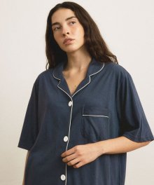 [모달] (w) Essential Navy Short Pajama Set