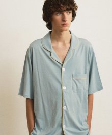 [모달] (m) Essential Mint Grey Short Pajama Set