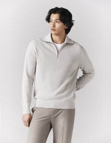[지오다노] 054513 12gg 목넥 하프집업 스웨터