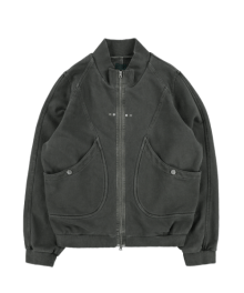 TCM vintage jersey zip-up (khaki)