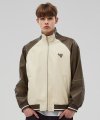STITCH POINT LEATHER JUMPER [IVORY]