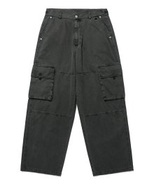 WASHED CARGO WIDE PANTS_BLACK(IK2ESMPA10A)