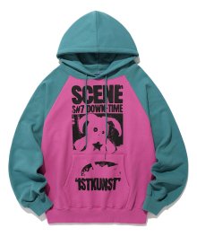 SCENE BUNNY RAGLAN HOODIE_DEEP PINK(IK2ESMM409A)