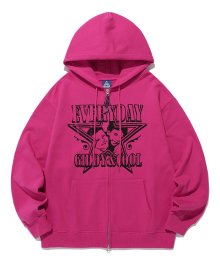 G&C STAR VINTAGE HOOD ZIP UP_DEEP PINK(IK2ESMM483A)