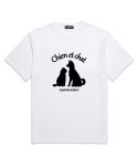 밴웍스(VANNWORKS) CHIEN ET CHAT 오버핏 반팔 티셔츠 (VS0056) 화이트