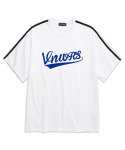 밴웍스(VANNWORKS) 소매 테잎 테일 로고 반팔 티셔츠 (VS0057) 화이트/블루