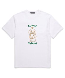 FRIEND DOGS 오버핏 반팔 티셔츠 (VS0061) 화이트