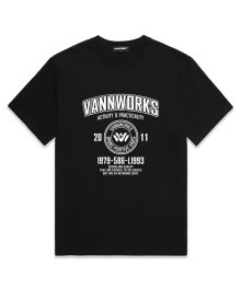 ACTIVITY ARCH 오버핏 반팔 티셔츠 (VS0062) 블랙
