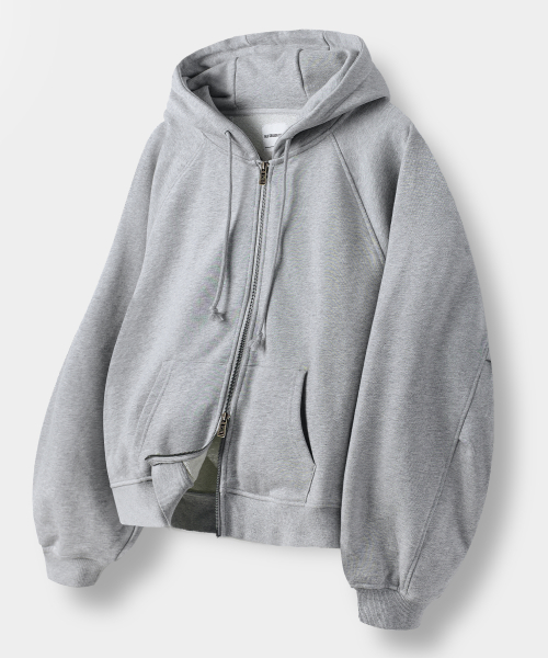 [Crop Selection] ASI Four Season Essential Hooded Zip-up_Sweat Melange preview