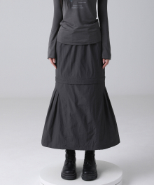 Two-way Long Skirt DARK GREY