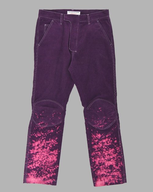 BLEACHED BIKER PANTS (PURPLE)
