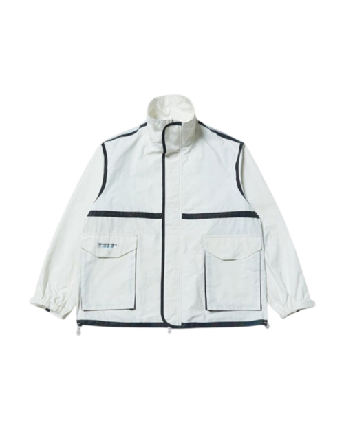 ART WORK PRINTED REFLECTIVE JACKET (WHITE)