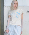 Catch Embroidery T-Shirt [Oatmeal]