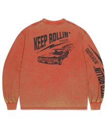 WASHED OLD CAR LS TEE RED(MG2ESMT561A)