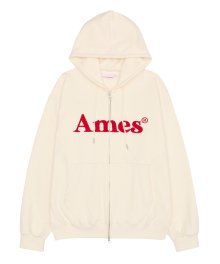 BASIC LOGO HOODIE ZIP UP CREAM (AM2ESUM482A)