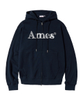 BASIC LOGO HOODIE ZIP UP NAVY