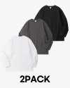 [2PACK] 베이직 롱 슬리브 티셔츠 (3 COLOURS)