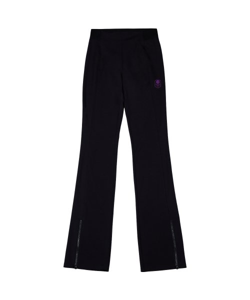 [FLER]Mini flare leggings with zip at hem.
