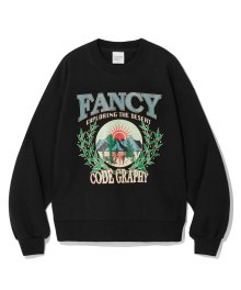 FANCY 오버핏 맨투맨_블랙