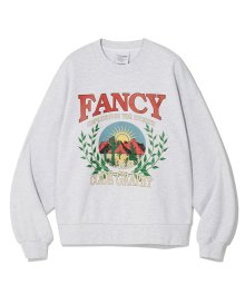 FANCY 오버핏 맨투맨_멜란지그레이