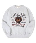 엠블러(AMBLER) Sweet Cookie 오버핏 쭈리 맨투맨 AMM1201 (백멜란지)