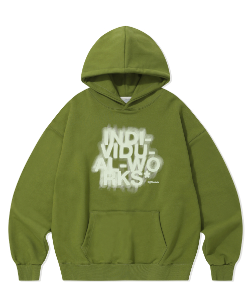 Худи Blur Effect Logo-Green