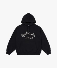 LETTERING LOGO HOODIE-BLACK