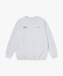 STITCHED BIG LOGO SWEAT-MELANGE GREY