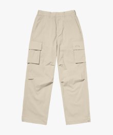 STRETCH NYLON CARGO PANTS-LIGHT BEIGE