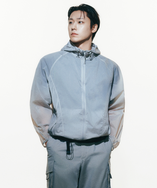 [City Leisure] Sheer Windbreaker Jacket [Light Gray] preview