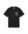 푸마×퍽스앤미니 그래픽 반소매 티셔츠 - 블랙 / 624070-01
