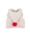몽슈슈(MONCHOUCHOU) Bobble Fur Crop Vest Cream