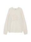 FLOWER JACQUARD KNIT PULLOVER IN IVORY