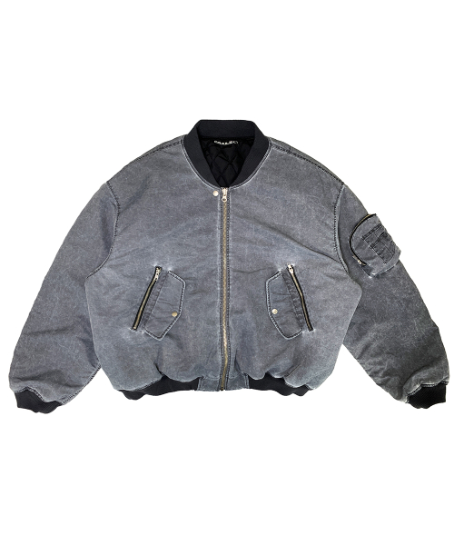 grailz ma-1ジャケット 그레일즈(GRAILZ) RIPPLE WASHED MA-1 JACKET [WASHED GREY] - 사이즈