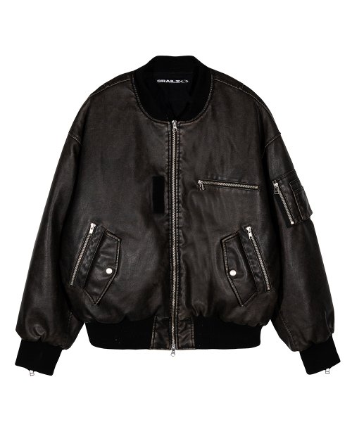 ジャケット・アウター GRAILZ MULTI ZIPPER BOMBER JACKET MULTI ZIPPER BOMBER JACKET [BLACK] - GRAILZ