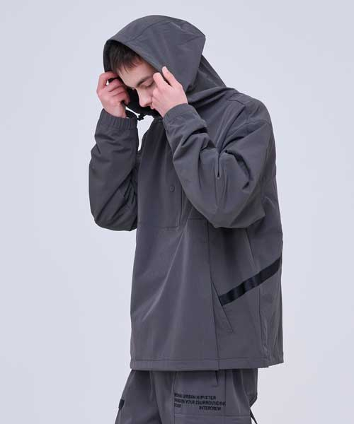 Анорак с капюшоном на молнии D-Khaki ITY1UJ03ADK