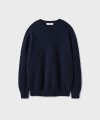 CABLE MERINO WOOL KNIT [NAVY]