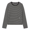 버커루(BUCKAROO) 여성 스트라이프 긴팔 티셔츠(B245TS620P) 블랙