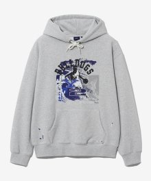 BASKETBALL COLLAGE HOODIE GRAY