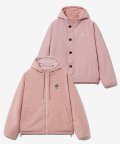 REVERSIBLE NYLON FLEECE 2WAY HOODIE JACKET PINK