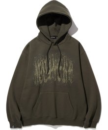 Spray Logo Pullover Hood - Khaki