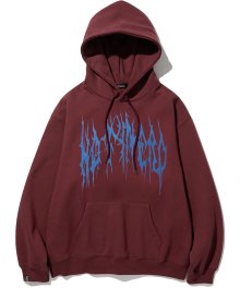Pointed Logo Pullover Hood - Wine