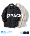 [2PACK] 린넨 투포켓 오버핏 셔츠 패키지